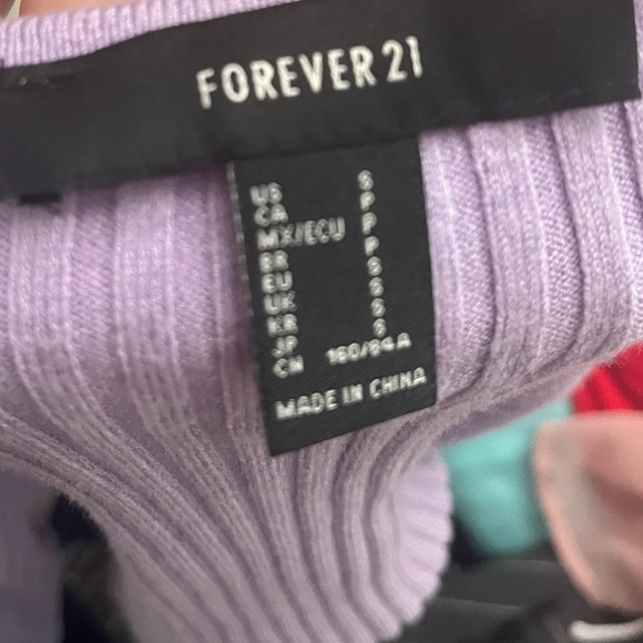 NWOT Purple Open Front Tie Crop Sweater - Picture 5 of 5